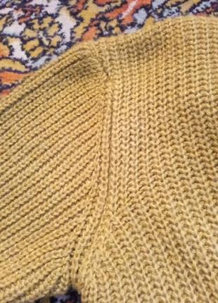 Жіночий крутий джемпер светр пуловер кофта гірчичного кольору стильний7 фото
