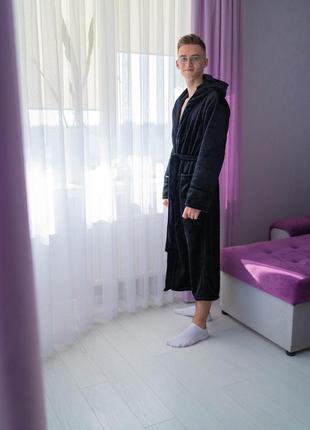 Теплый мужской махровый халат4 фото