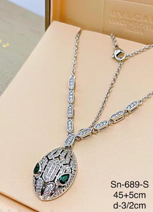 Подвес змея в стиле bulgari 🔥💚1 фото