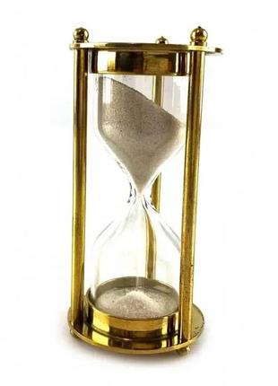 Песочные часы из бронзы на 1 минуту 15 секунд ( d-4.4 см h-9.3 см)5 фото