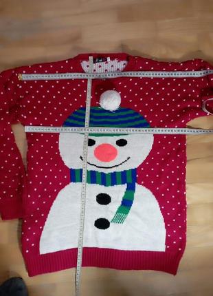 Новорічний светр сніговик2 фото