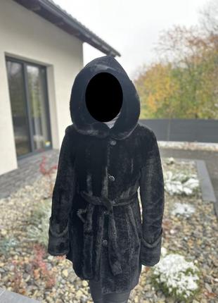 Шуба з мутону та норки