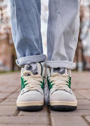 New balance 650 high green white fur6 фото