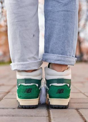 New balance 650 high green white fur7 фото