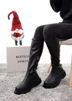 Жіночі черевики bottega veneta зимові1 фото