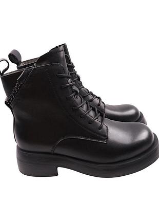 Ботинки женские melanda черные натуральная кожа, 39
