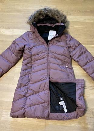 Новое пуховое пальто marmot, оригинал! зимний пуховик парка женская5 фото