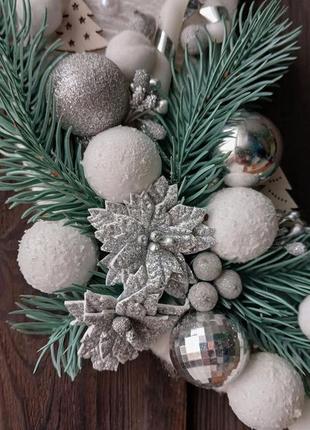Рождественский декор. рождественский месяц. рождественский венок. праздничный декор.