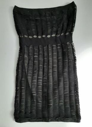 Платье нарядное черное короткое на подкладке размер s6 фото