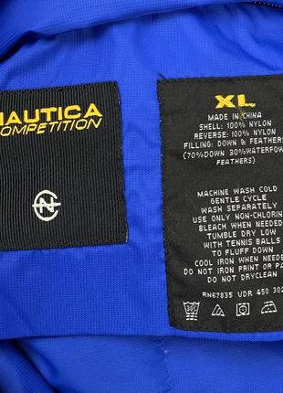 Зимовий пуховик nautica competition оригінал двухсторонній чорний синій розмір xl tnf 700 дутий теплий10 фото