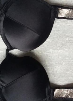 ❗люкс бренд!неймовірно шикарний стильний чорний бюстгальтер з камінням