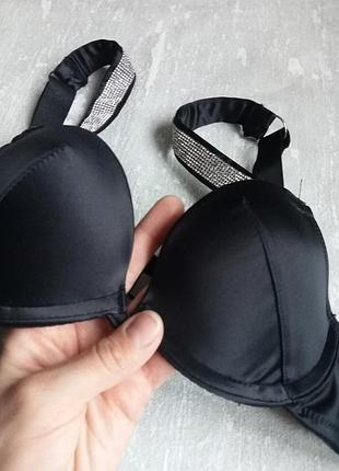 ❗люкс бренд!неймовірно шикарний стильний чорний бюстгальтер з камінням