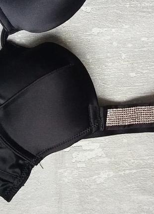 ❗люкс бренд!неймовірно шикарний стильний чорний бюстгальтер з камінням