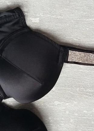 ❗люкс бренд!неймовірно шикарний стильний чорний бюстгальтер з камінням