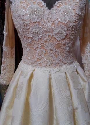 Свадебное  платье для невысокой девушки, размер xs2 фото