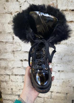 Зимові модельні черевики на дівчинку теплі на цигейці2 фото