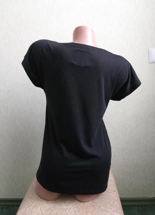 Черная футболка с напуском, с завязками. туника.3 фото