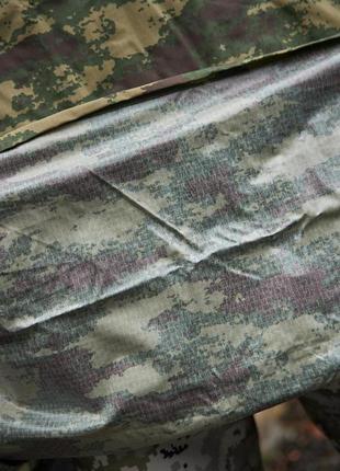 Дощовик тактичний пончо зелений камуфляжний плащ військовий армійський накидка з капюшоном зсу (b)8 фото
