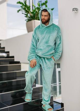 Чоловіча піжама махра (м'яка,приємна,легка та тепла)