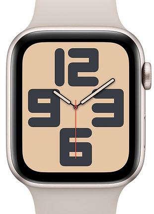 Смарт-годинник apple watch se gps 40mm starlight aluminium case with starlight sport band - s/m