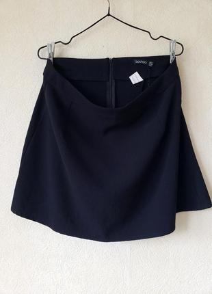 Новая текстурированная черная юбка boohoo 14 uk