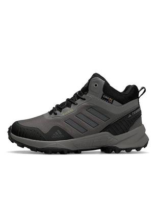 Чоловічі зимові кросівки adidas terrex gore-tex cordura сірі високі до -21*с адідас терекс (b)