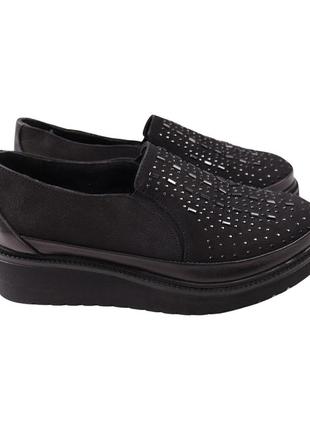 Туфли женские kesim черные натуральный нубук, 36