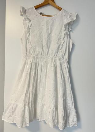 Неймовірна літня сукня котонова сукня коротка сукня з воланами  сукня до колін бавовняна сукня