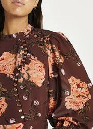 Красивая брендовая блуза цветочный принт