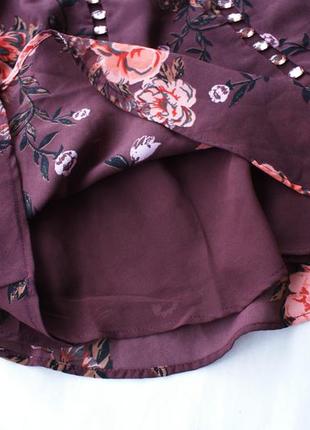 Красива брендова блуза квітковий принт5 фото