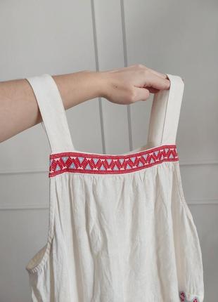 Сукня міді лляна вишиванка superdry льняной сарафан з льону лляний платье миди льняное из льна3 фото