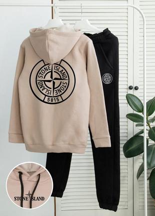 Шикарний зимовий костюм "stone island fleece winter"