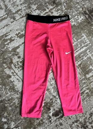 Детские капри найк про nike pro розовые спортивные шорты детская спортивная одежда детские лосины2 фото
