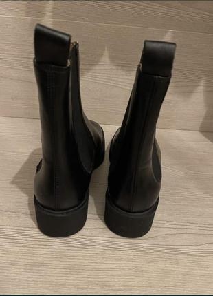 Zara шкіряні чоботи челсі, 39 розмір.6 фото