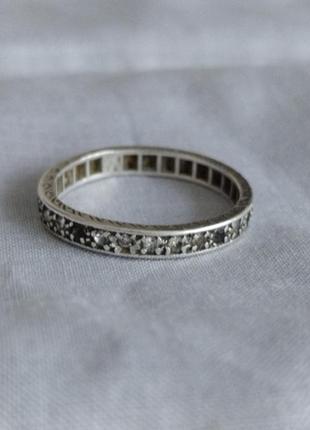 Серебряное кольцо дорожка с стразами 935 проба англичанина