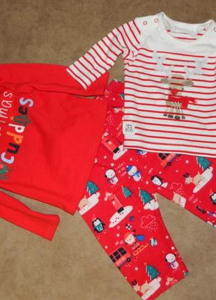 Комплект костюм детский новогодний на малыша 1-6 месяцев