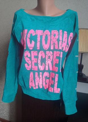 Стильная велюровая кофта, реглан victorias secret angel