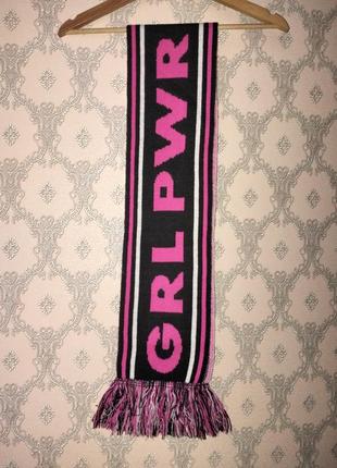 Женский розовый шарф primark girl power