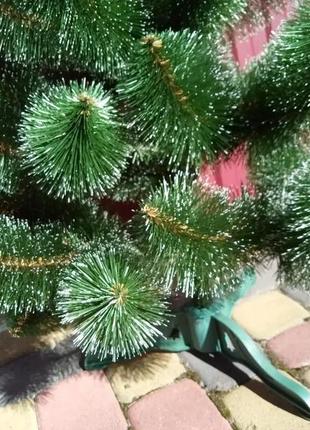 Ëлка сосна искусственная белые кончики 1.3м маленька офисная пушистая (b)