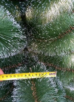 Ëлка сосна искусственная белые кончики 1.3м маленька офисная пушистая (b)