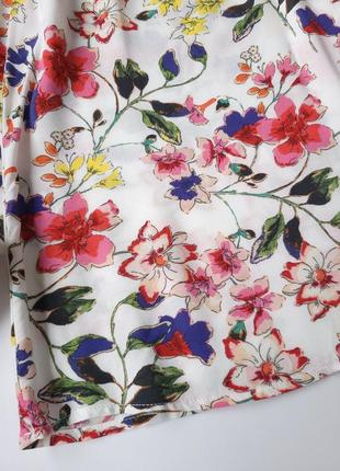 Блуза в цветочный принт оверсайз stradivarius5 фото