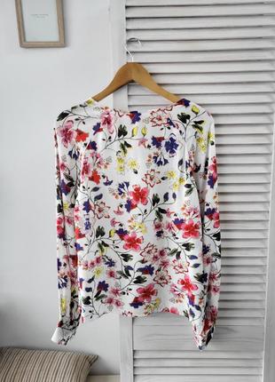 Блуза в цветочный принт оверсайз stradivarius10 фото