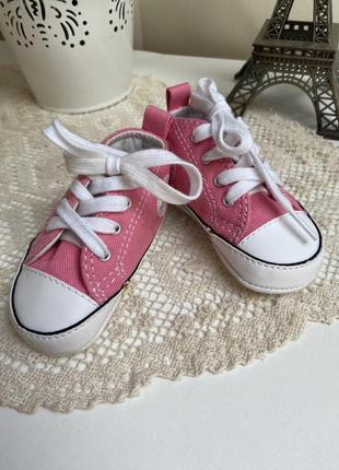Кеди кросівочки converse оригінал капці рожеві чобітки 10 см7 фото