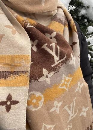 Шарф, шарфи теплі кашемірові унисекс у стилі louis vuitton2 фото