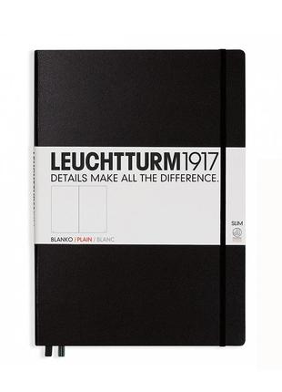 Блокнот leuchtturm1917 master slim a4+, чорний, чисті аркуші (330754)1 фото