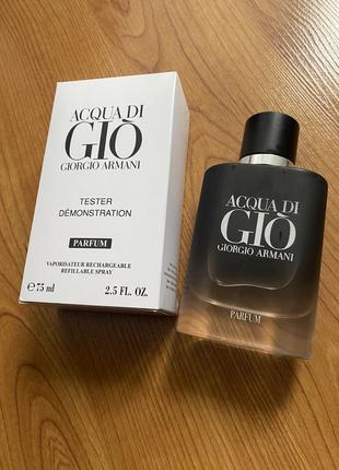 Чоловічі парфуми giorgio armani acqua di gio parfum (тестер) 75 ml.