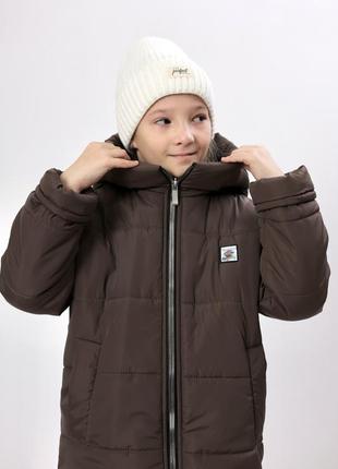 Курточка зимняя удлиненная для девочки6 фото