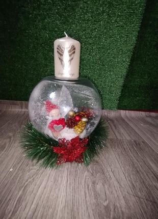 Зимова кулька підсвічник