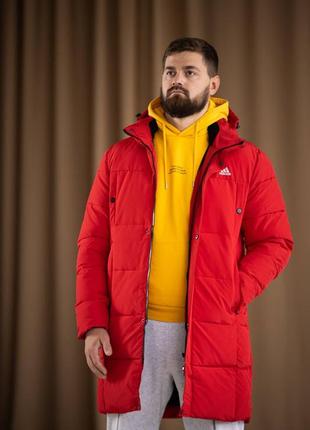 Куртка подовжена зимова тепла, зима adidas2 фото