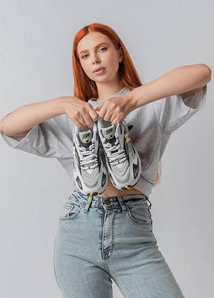 Женские кроссовки nb 725 white black yellow w